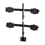 AMER NETWORKS AMR4C32 AMER Mounts Clamp Based Quad Monitor Mount for Four 24"-32" LCD/LED Flat Panel Screens, Black