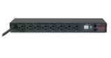 Schneider Electric Rack PDU, Metered, 1U, 20A, 120V, [8] 5-20