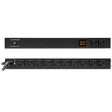 CyberPower PDU20MT2F10R Metered PDU, 100-125V/20A, 12 Outlets, 1U Rackmount
