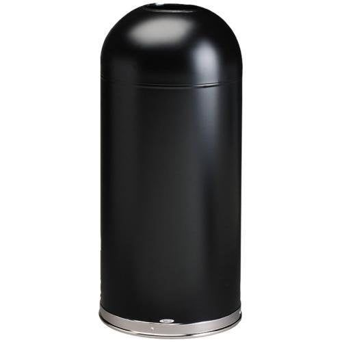 OPEN TOP DOME RECEPTACLES BLK