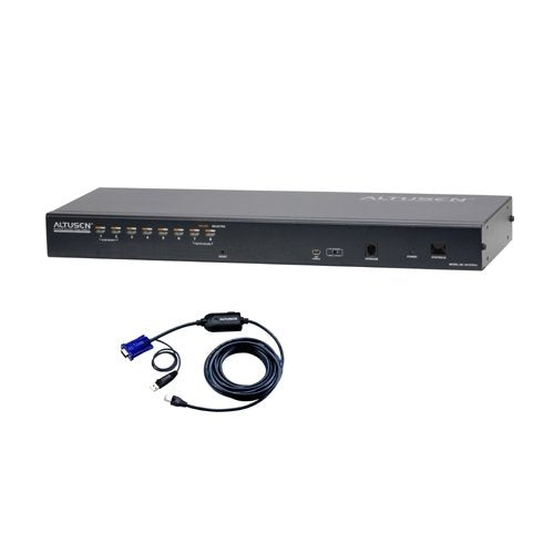 8-Port Lcd Kvm W/ 8 Usb-Ps/2 Combo Cbls