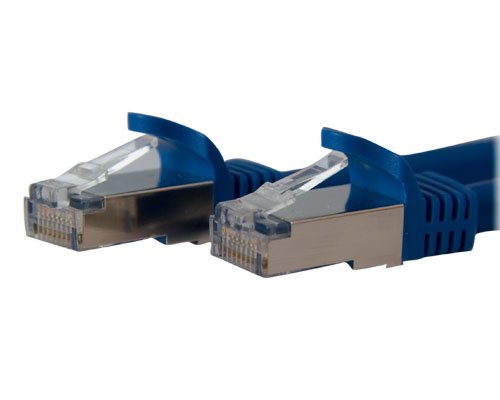StarTech.com C6ASPAT3BL Shielded Molded 10 Gigabit RJ45 STP Cat6a Patch Cable (Blue)