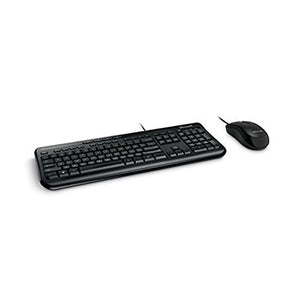 Microsoft Wired Desktop 600 Combo SPILL-RESISTANT English Keyboard & Optical Mouse USB - Brown Box