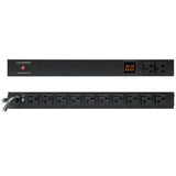 CyberPower PDU20M2F10R 12-Outlets Rack Mount 1U 20A Metered Power Distribution Unit