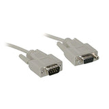C2G 02711 DB9 M/F Serial RS232 Extension Cable, Beige (6 Feet, 1.82 Meters)