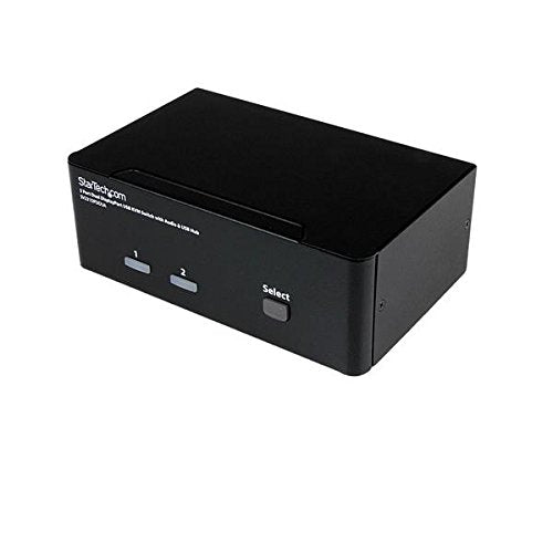 STARTECH.COM 2 Port Dual DISPLAYPORT USB KVM Switch with Audio & USB 2.0 HUB