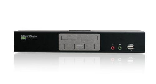IOGear HDMI Multimedia KVM Switch with Audio, USB 2.0 Hub and HDMI KVM Cables GCS1794
