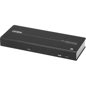 Aten Technologies - VS184B - Aten 4-Port True 4K HDMI Splitter - 4096 x 2160-49.21 ft Maximum Operating Distance - HDMI in - HDMI Out - Metal