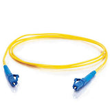 C2G 37104 OS2 Fiber Optic Cable - LC-LC 9/125 Simplex Single-Mode PVC Fiber Cable, Yellow (6.6 Feet, 2 Meters)