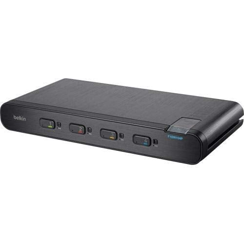 Belkin Secure DisplayPort KVM Switch, 4-Port with CAC - F1DN104P-3