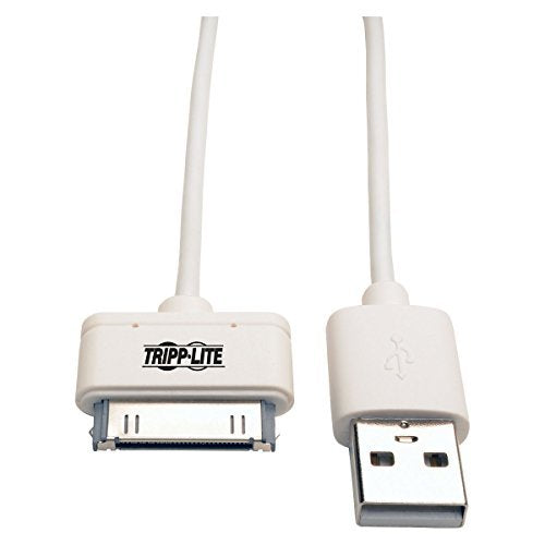 TRIPP LITE 30-Pin to 10'' USB Sync Charge Cable Apple MFi Certified, Black (M110-10N-BK)