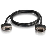 C2G 52157 Serial RS232 DB9 Cable with Low Profile Connectors M/F, In-Wall CMG-Rated, Black (6 Feet. 1.82 Meters)