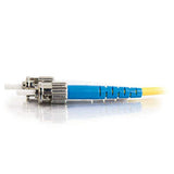 C2G 29951 OS2 Fiber Optic Cable - ST-ST 9/125 Duplex Single-Mode PVC Fiber Cable, Yellow (3.3 Feet, 1 Meter)