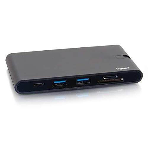 C2G 26916 USB C to HDMI, VGA and ETHERNET HUB with SD Card Reader and Power - USB C HU