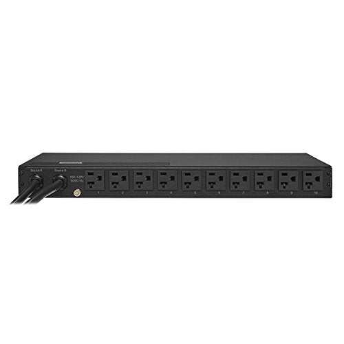 CyberPower PDU20M10AT Metered ATS PDU, 100-120V/20A, 10 Outlets, 1U Rackmount
