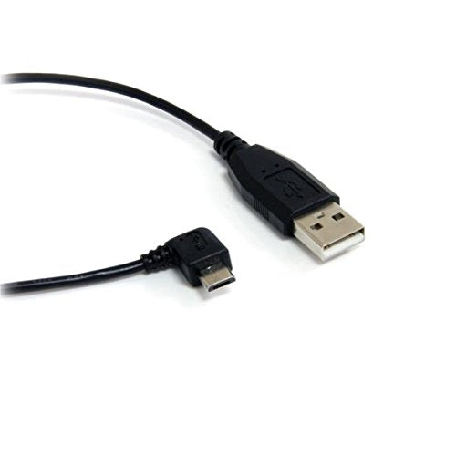 StarTech.com 6 ft Micro USB Cable - A to Right Angle Micro B - Type A Male USB - Type B Male USB - 6ft - Black