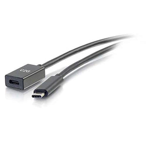 C2G 28655 USB-C to C 3.1 (Gen 1) Male to Female Extension Cable (5Gbps) Black (1 Feet .3 Meters)