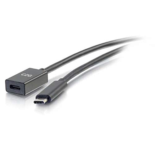 C2G 28658 USB-C to C 3.1 (Gen 1) Male to Female Extension Cable (10 Gbps) Black (3 Feet .9 Meters)