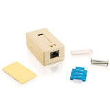 C2G 03834 1-Port Cat5e Surface Mount Box, Ivory