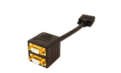 AddOn VGASPLMFF VGA Splitter Audio Video Cable with Connector Black