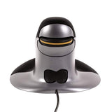 Fellowes 9894401 - Mouse (Ambidextrous, Vertical Design, USB, 1200 dpi, 270 g, Black, Grey)