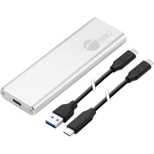 SIIG USB C Nvme SSD Portable Enclosure, 10Gbps USB 3.1 Gen 2 to NVMe SSD, M.2 PCIe Nvme SSD Adapter Enclosure - Support Windows/Mac OS (JU-SA0W11-S1)