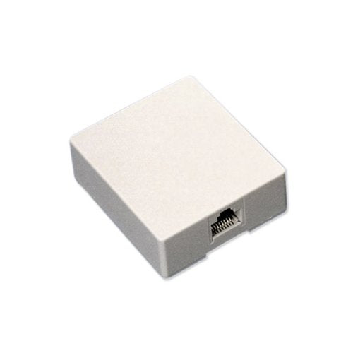 RJ12 Single Outlet Surface Mount - WH