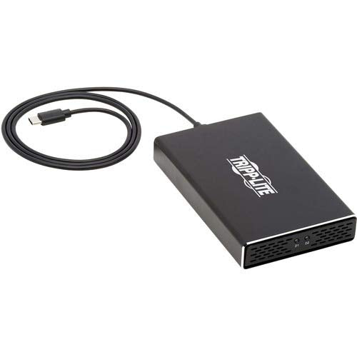 Tripp Lite USB C to Dual M.2 SATA SSD/HDD Enclosure Adapter USB 3.1 Gen 2 (U457-2M2-Satag2)