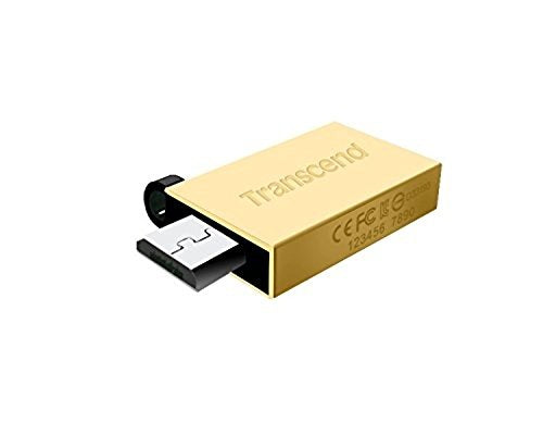 Transcend JetFlash 380 8 GB USB 2.0 OTG Flash Drive, Silver (TS8GJF380S)