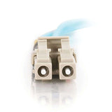 C2g 15m Lc-lc 10gb 50/125 Om3 Duplex Multimode Pvc Fiber Optic Cable - Aqua - Fiber Optic For Netwo