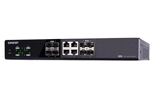 QNAP QSW-804-4C-US 8-Port Unmanaged 10GbE Switch, Eight 10GbE SFP+ Ports with Shared Four 10GBASE-T Ports