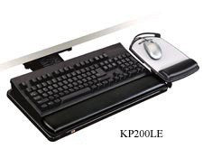 3M Knob Adjust Keyboard Tray, Standard Platform with Antimicrobial Gel Wrist Rest and Precise Mouse Pad, 17-inch Track, Black (AKT60LE)
