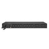 CyberPower PDU20MHVIEC10AT Metered ATS PDU, 200-240V/20A, 12 Outlets, 1U Rackmount, Black