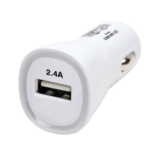 Tripp Lite USB Tablet Phone Car Charger Adapter 5V/2.4A (U280-001-C2)