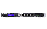 QNAP Qgd-1600P-4G-US 16-Port 1GbE Switch with 2 RJ45 and SFP+ Combo Port with Intel Celeron Processor and 4GB RAM