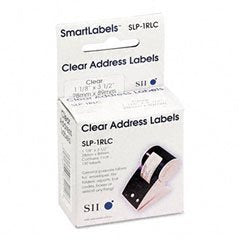 Self-Adhesive Address Labels, 1-1/8 x 3-1/2, Clear, 130/Box