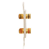 C2G 03964 Dual R/L Banana Jack Pass Through Decora Wall Plate, White