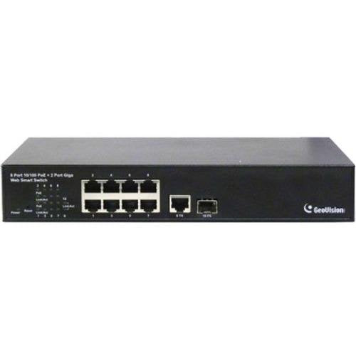 GeoVision GV-POE0801 8-Port 802.3at Web Management PoE Switch