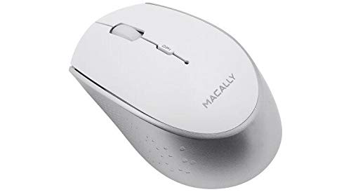 The Macally BTEZMOUSEBAT is a rechargeable Bluetooth wireless optical mouse with