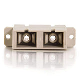 C2G 27098 SC Female to SC Female Duplex Fiber Optic Adapter, Beige