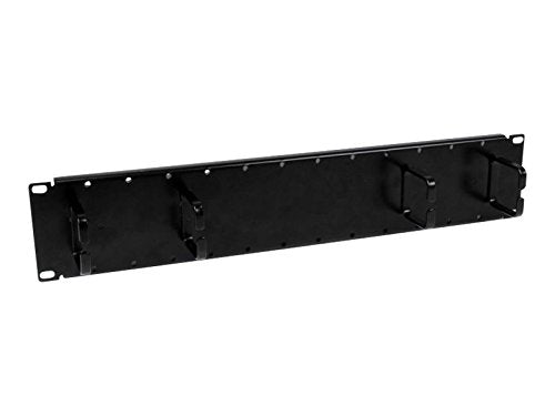 StarTech.com 2U Double-Sided Horizontal Cable Management Panel with Finger Duct & D-Ring Hooks - Rack Cable Organizer/Manager (CMPNL2U)