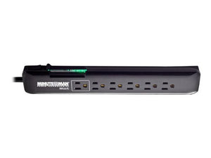 MINUTEMAN MMS664S Slim line Series Surge Protector, AC 120 V, 1.8 kW, 6 Output connectors