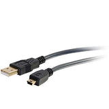 C2G 29651 USB Cable - Ultima USB 2.0 A to USB Mini-B Male Cable, Black (6.6 Feet, 2 Meters)