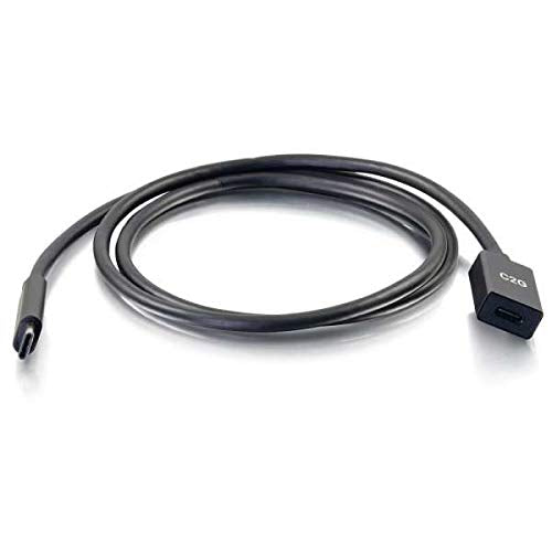 C2G 28658 USB-C to C 3.1 (Gen 1) Male to Female Extension Cable (10 Gbps) Black (3 Feet .9 Meters)