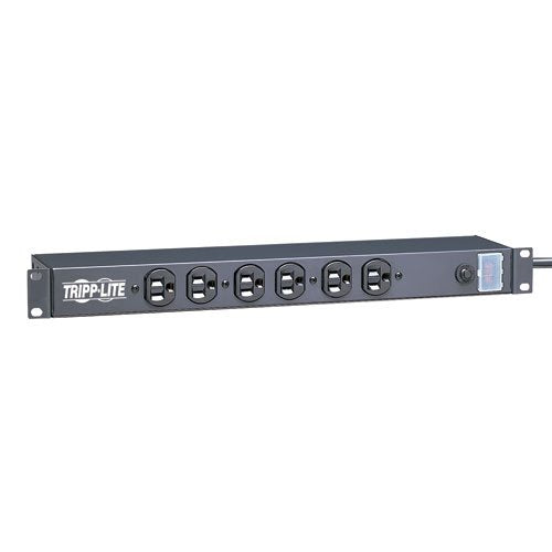 Tripp Lite RS-615-F Power Strip Rackmount Metal 120V 5-15R 6 Front Face Outlet 1URM