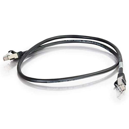 C2G 28691 Cat5e Cable - Snagless Shielded Ethernet Network Patch Cable, Black (5 Feet, 1.52 Meters)