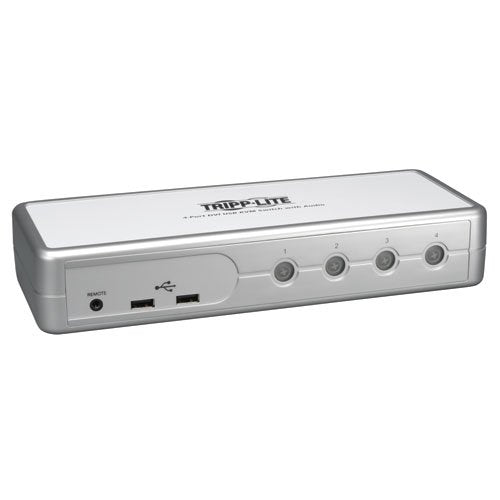 Tripp Lite 4-Port DVI/USB Desktop KVM Switch with Audio & Cables (B004-DUA4-K-R)