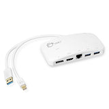 SIIG (JU-H30212-S1) Mini-DP Video Dock with USB 3.0 Lan Hub - White