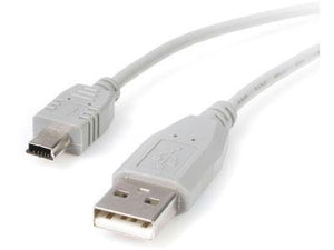 StarTech.com 10 ft USB 2.0 Cable - USB A to Mini B - Type A Male USB - Mini Type B Male USB - 10ft - Gray