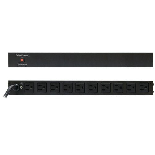 CyberPower PDU15B10R Basic PDU, 100-125V/15A, 10 Outlets, 1U Rackmount